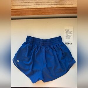 Lululemon Hotty Hot Shorts HR 2.5” Lined SYMB Symphony Blue Sz 2